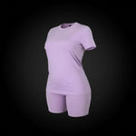 Cargar imagen en el visor de la galería, Lavender-Slinky Jersey Tee &amp; Biker Short Set
